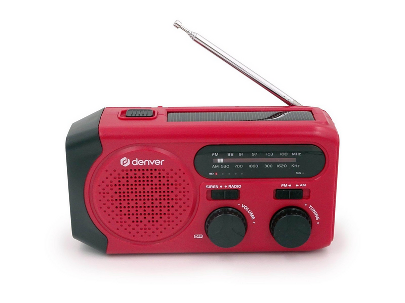 DENVER SCR-2010 - Emergency Radio - Solar - Dynamo - 2000mAh Powerbank - AM/FM