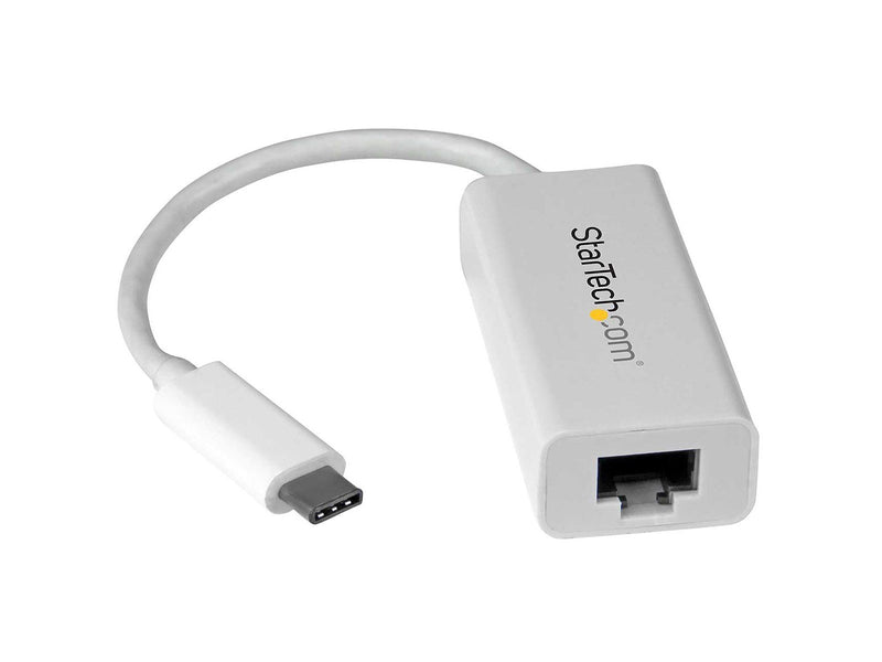 StarTech.com US1GC30W USB-C to Gigabit Ethernet Adapter White Thunderbolt 3 Compatible
