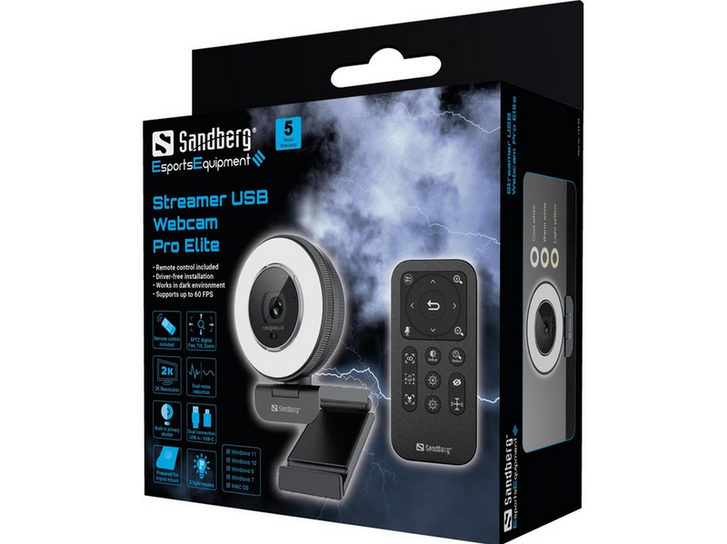 Sandberg Streamer USB Webcam Pro Elite