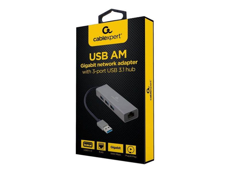 Gembird Cablexpert USB-Hubs - 3 - Grau