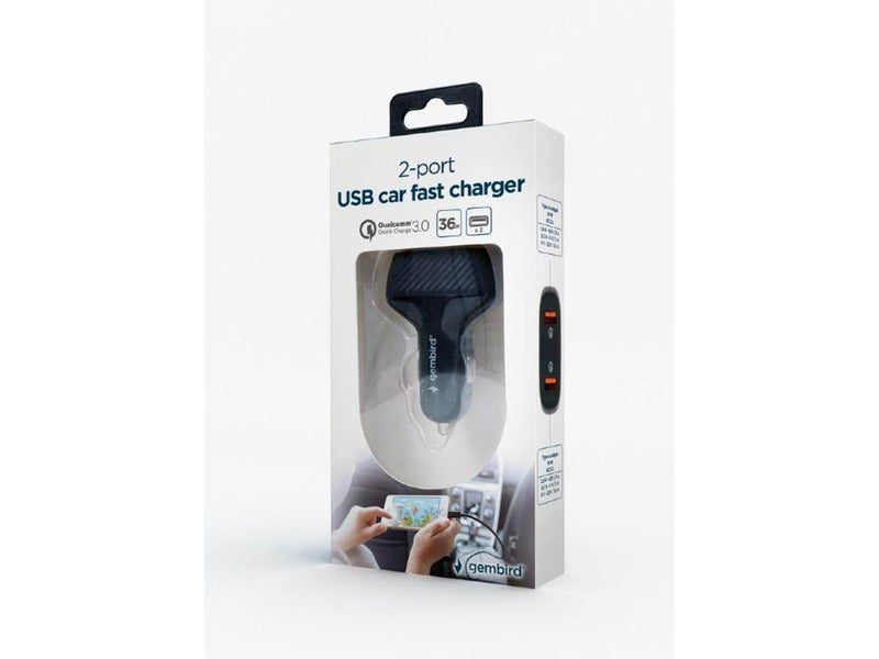 Gembird Car Power Adapter - USB Type-A QC3.0 - 36W