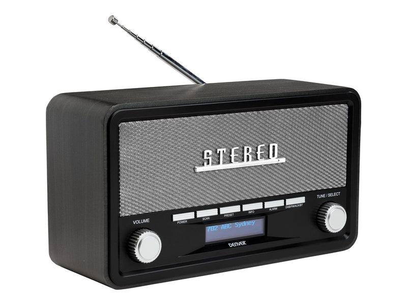 DENVER DAB-18DARKGREY - DAB portable radio - Bluetooth - DAB/DAB+/FM - Stereo - Grau