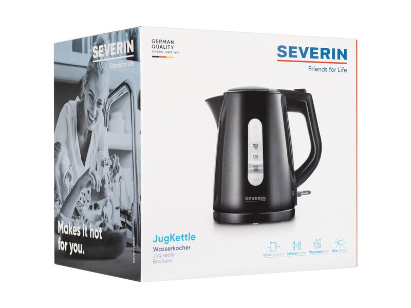 SEVERIN Wasserkocher WK 3410 - kettle - black - Schwarz - 2200 W