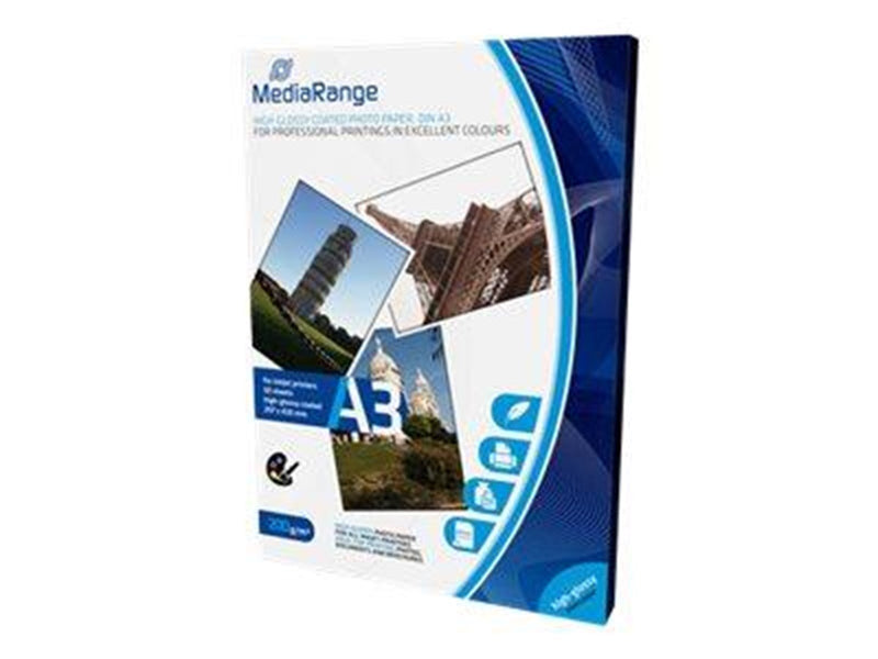 MediaRange - photo paper - high-glossy - 50 sheet(s) - A3 - 200 g/m²
