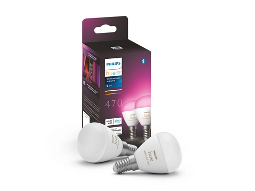 Philips Hue White and Color Ambiance E14 Smart luster bulb (2-pack)