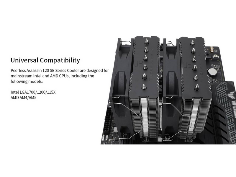 Thermalright Peerless Assassin 120 SE - Black ARGB - CPU-Luftkühler - Max 26 dBA