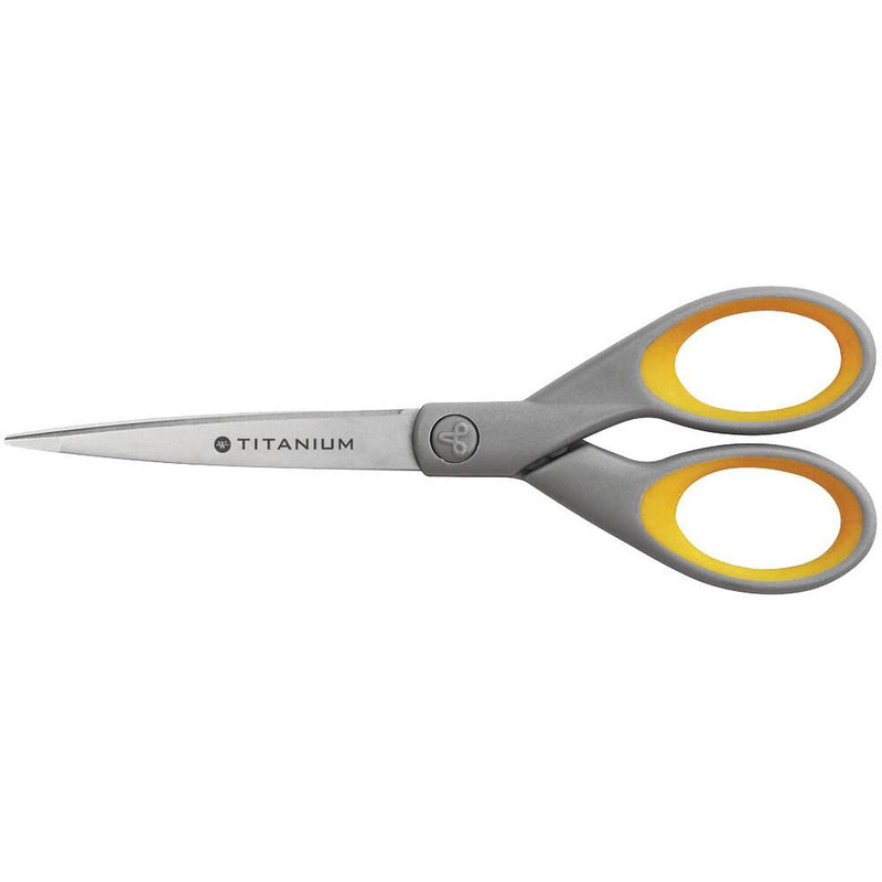 WESTCOTT Papierschere TITANIUM Super 18,0 cm - grau-gelb