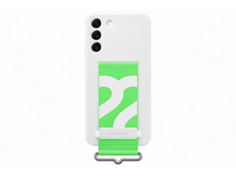 Samsung Galaxy S22 Plus Silicone Cover with Strap - White