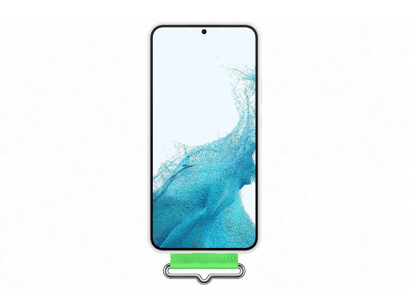 Samsung Galaxy S22 Plus Silicone Cover with Strap - White