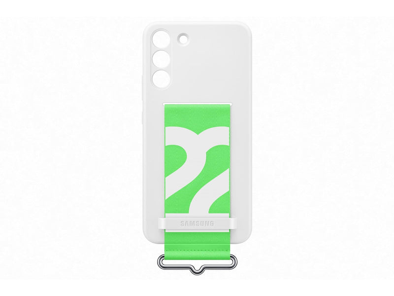 Samsung Galaxy S22 Plus Silicone Cover with Strap - White