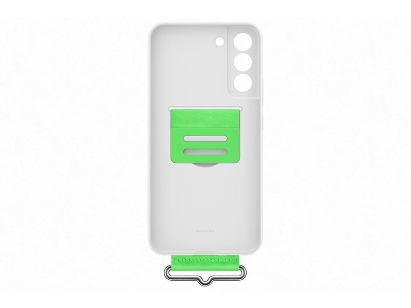 Samsung Galaxy S22 Plus Silicone Cover with Strap - White