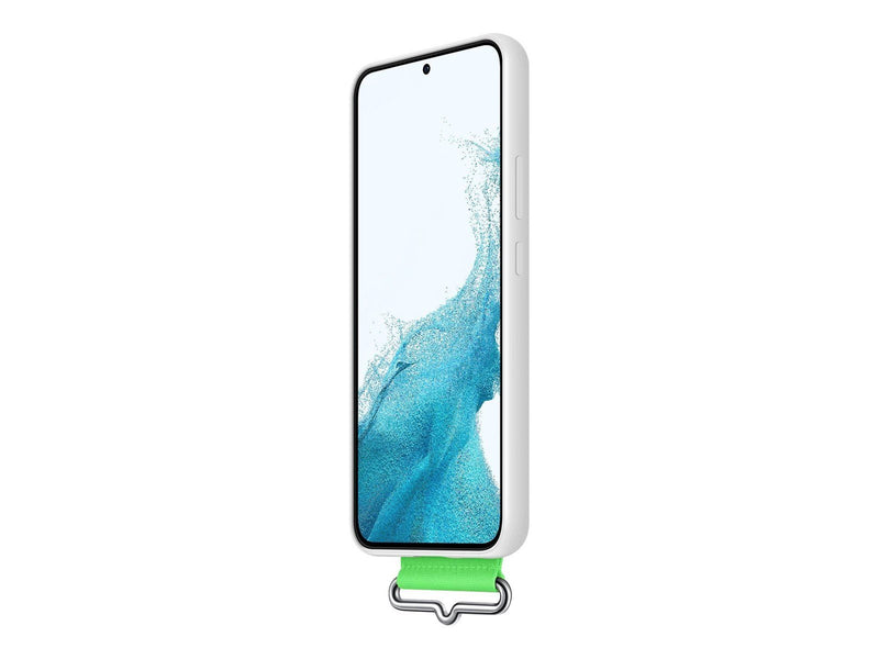 Samsung Galaxy S22 Plus Silicone Cover with Strap - White