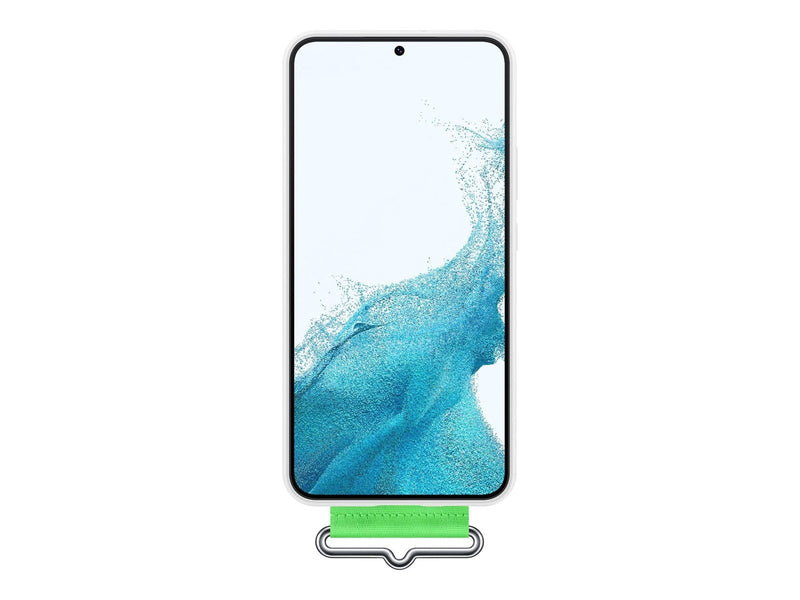 Samsung Galaxy S22 Plus Silicone Cover with Strap - White