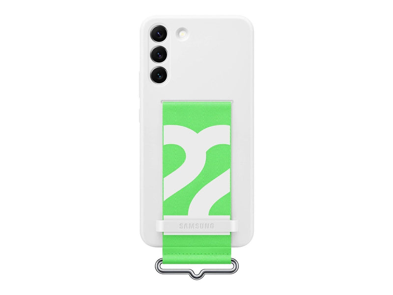 Samsung Galaxy S22 Plus Silicone Cover with Strap - White
