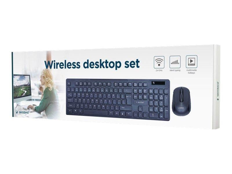 Gembird - keyboard and mouse set - QWERTY - US - black - Tastatur & Maus Set - Englisch - US - Schwarz