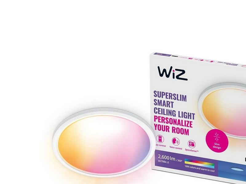 WiZ Super Slim Deckenlampe - 22 W - RGB - weiß