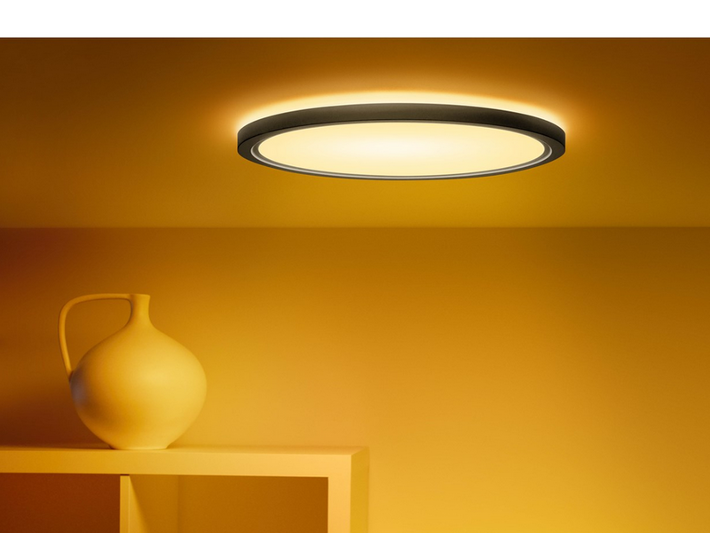 WiZ Super Slim Deckenlampe - RGB - Schwarz