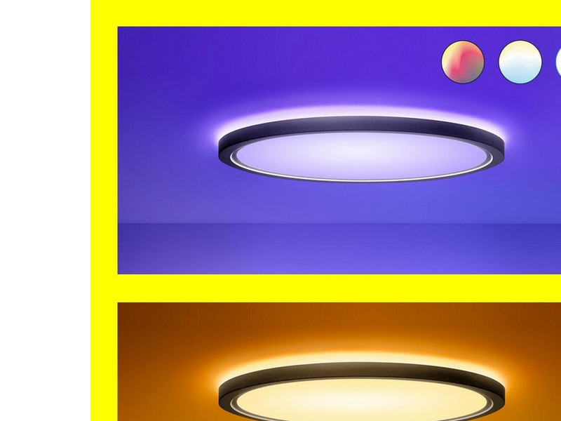 WiZ Super Slim Deckenlampe - RGB - Schwarz
