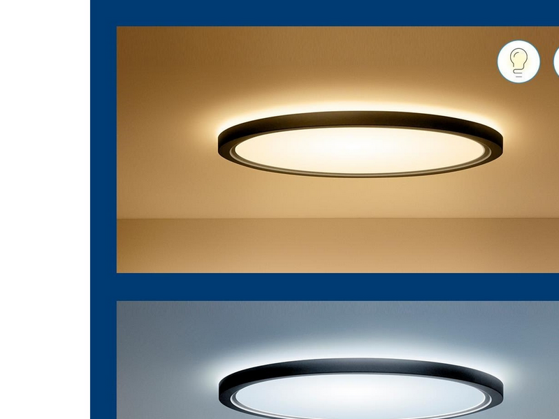 WiZ Super Slim Deckenlampe - RGB - Schwarz