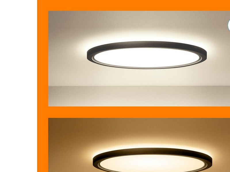 WiZ Super Slim Deckenlampe - RGB - Schwarz