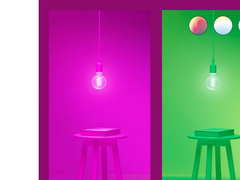 WiZ Color G95 E27 Smart Filament Globe Bulb - RGB/16 Million colors + Dimmable White LED
