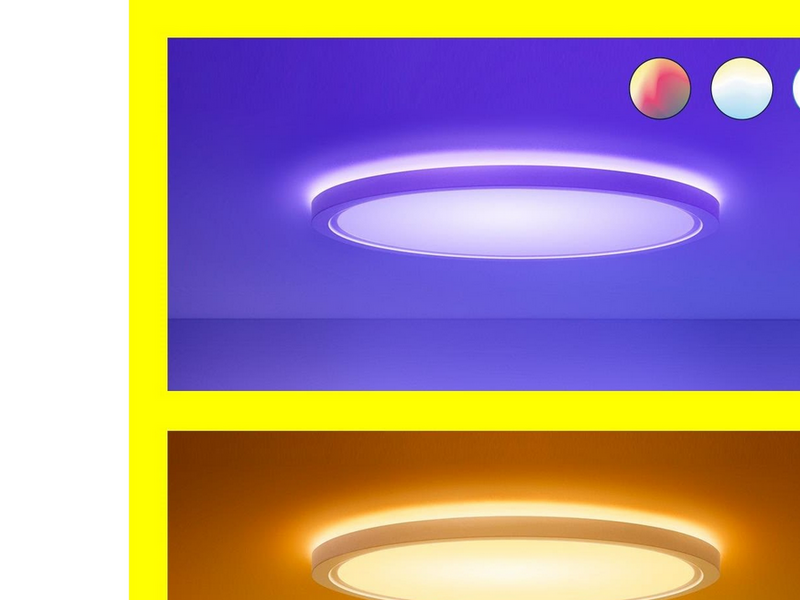 WiZ SuperSlim Deckenleuchte - 32 W - RGB - weiß