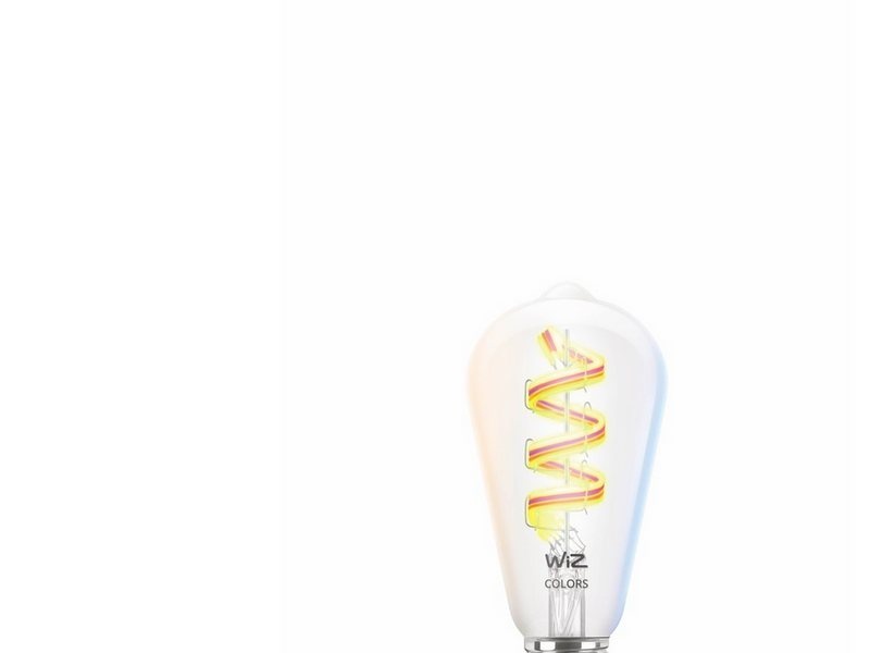 WiZ ST64 E27 Clear Smart Filament Bulb - RGB/16 Million colors + Dimmable White LED