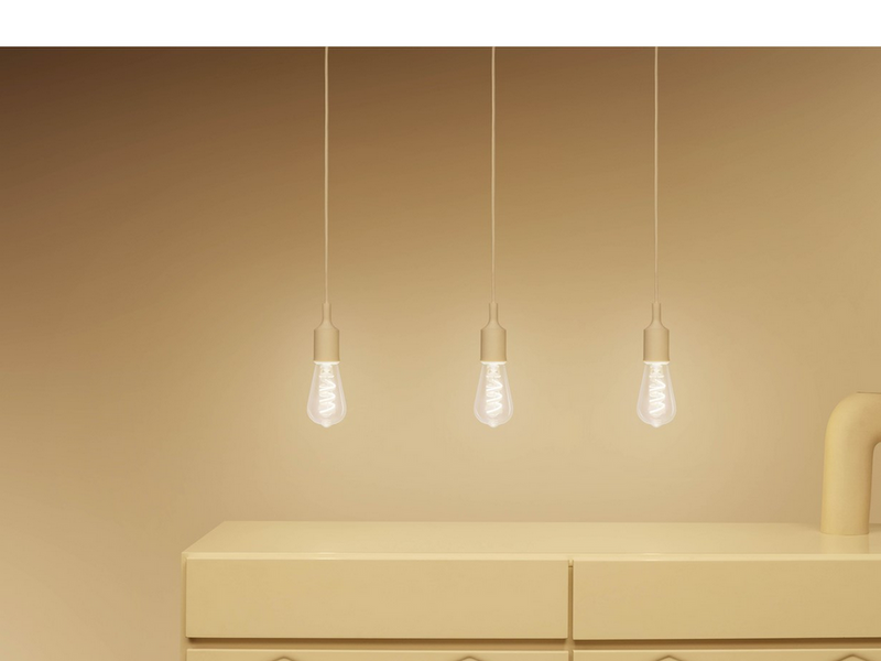 WiZ ST64 E27 Clear Smart Filament Bulb - RGB/16 Million colors + Dimmable White LED