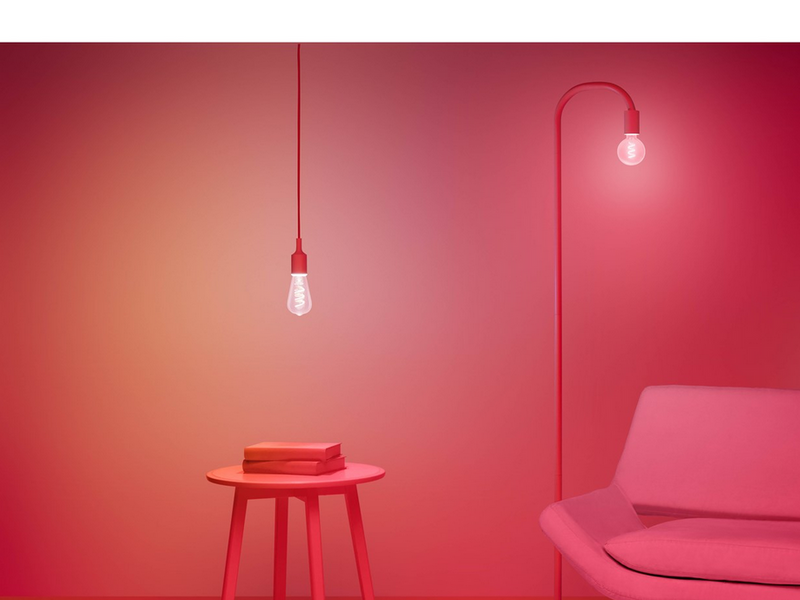 WiZ ST64 E27 Clear Smart Filament Bulb - RGB/16 Million colors + Dimmable White LED