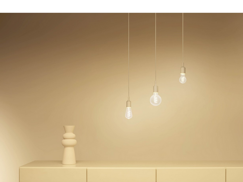 WiZ ST64 E27 Clear Smart Filament Bulb - RGB/16 Million colors + Dimmable White LED