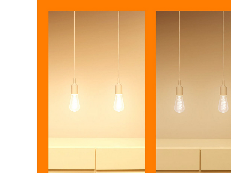 WiZ ST64 E27 Clear Smart Filament Bulb - RGB/16 Million colors + Dimmable White LED
