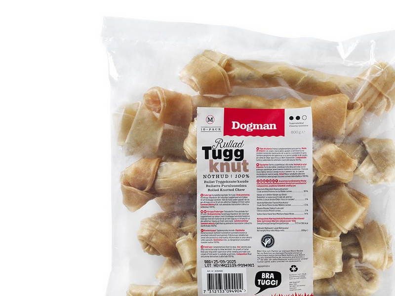 Dogman Kauknochen mit Knoten (10x 20cm) 800g