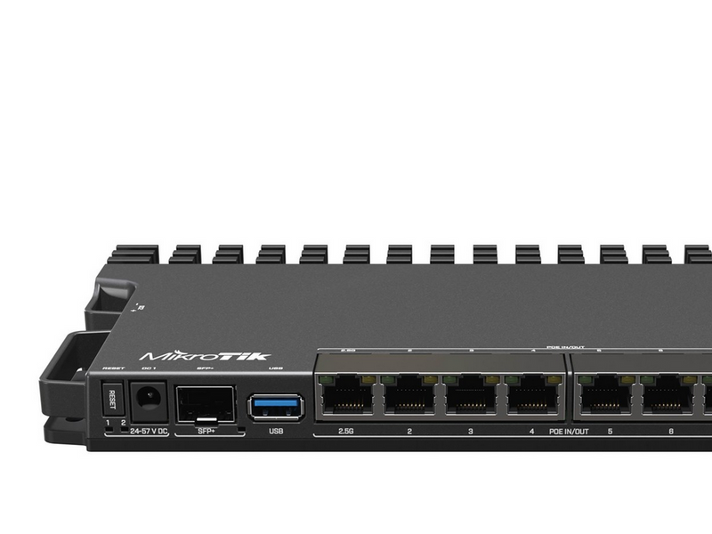MikroTik RB5009UPR+S+IN 9-Port POE (130W) Router (7x 1G RJ45 / 1x 2.5G RJ45 / 1x 10G SFP+) - Router