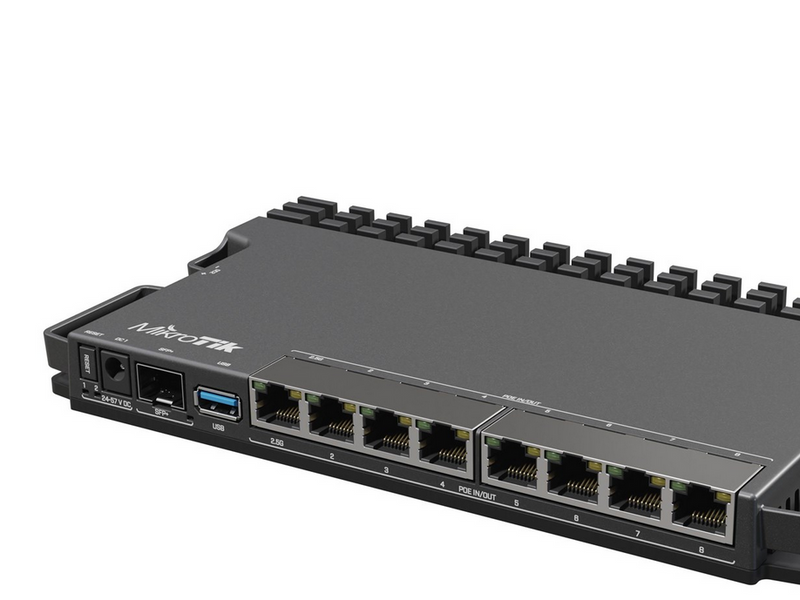 MikroTik RB5009UPR+S+IN 9-Port POE (130W) Router (7x 1G RJ45 / 1x 2.5G RJ45 / 1x 10G SFP+) - Router