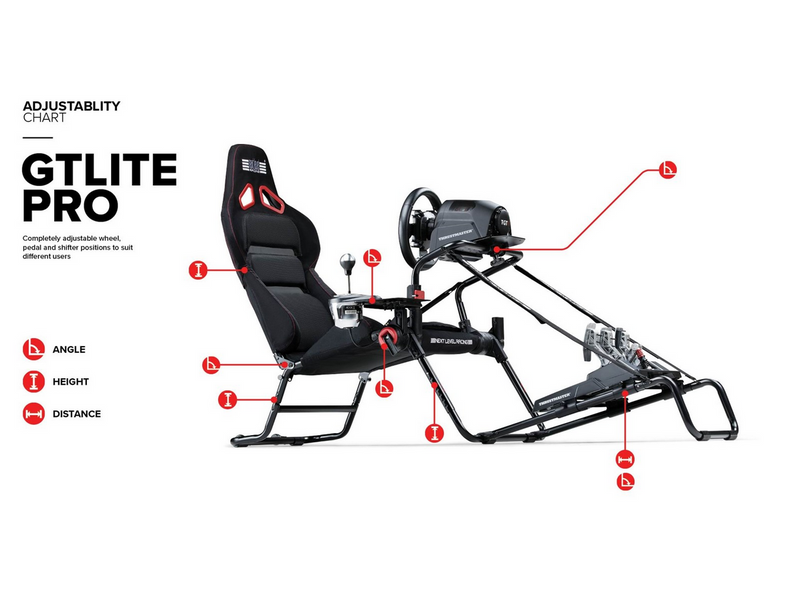 Next Level Racing GTLite Pro Foldable Cockpit Sim-Racing-Cockpit - Bis zu 150 kg