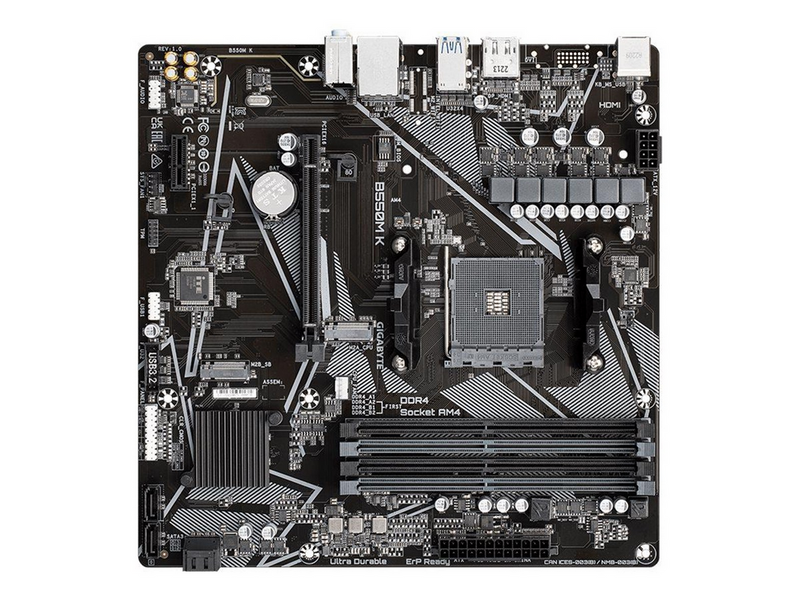 GIGABYTE B550M K Mainboard - AMD B550 - AMD AM4 socket - DDR4 RAM - Micro-ATX