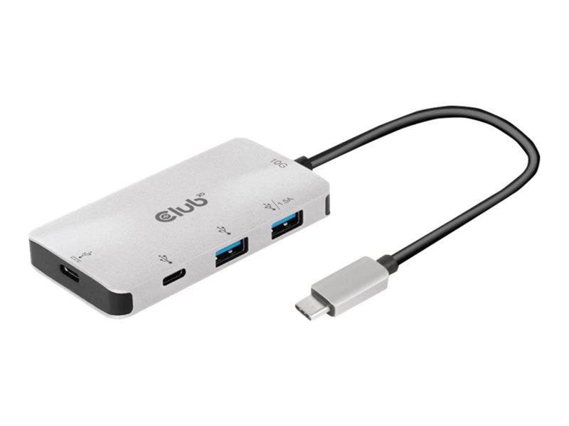 Club 3D CSV-1543 - hub - 4 ports USB-Hubs - 4 - silber