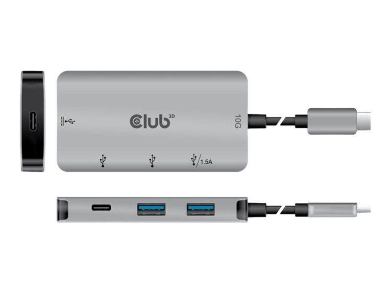 Club 3D CSV-1543 - hub - 4 ports USB-Hubs - 4 - silber