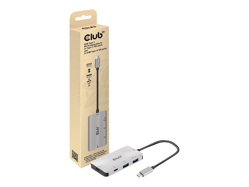 Club 3D CSV-1543 - hub - 4 ports USB-Hubs - 4 - silber