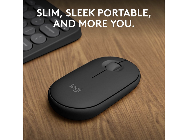Logitech Pebble Mouse 2 M350s Wireless - Tonal Graphite - Maus (Schwarz)