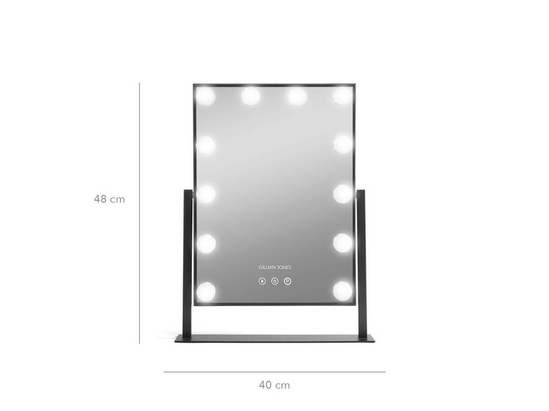 Gillian Jones LED Light Hollywood Mirror Black