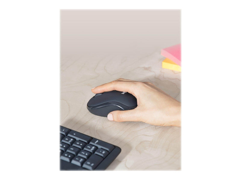 Logitech MK295 Silent - keyboard and mouse set - QWERTZ - Czech - graphite - Tastatur & Maus Set - Tschechisch - Schwarz