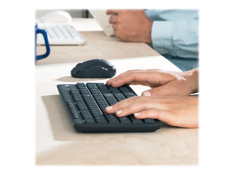 Logitech MK295 Silent - keyboard and mouse set - QWERTZ - Czech - graphite - Tastatur & Maus Set - Tschechisch - Schwarz
