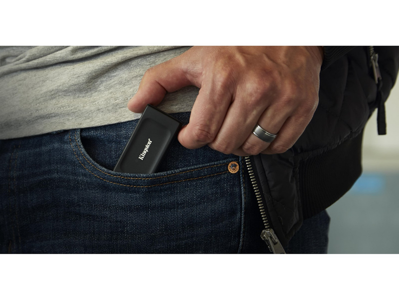 Kingston XS1000 Portable SSD - 1TB - Extern SSD - Schwarz - USB 3.2 Gen 2