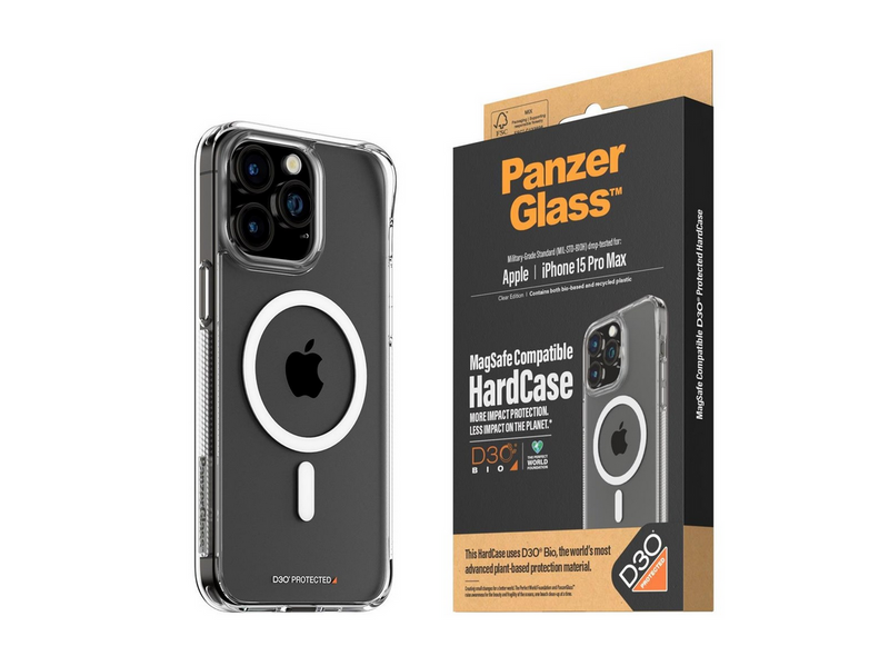 PanzerGlass HardCase MagSafe Compatible with D3O iPhone 15 Pro Max