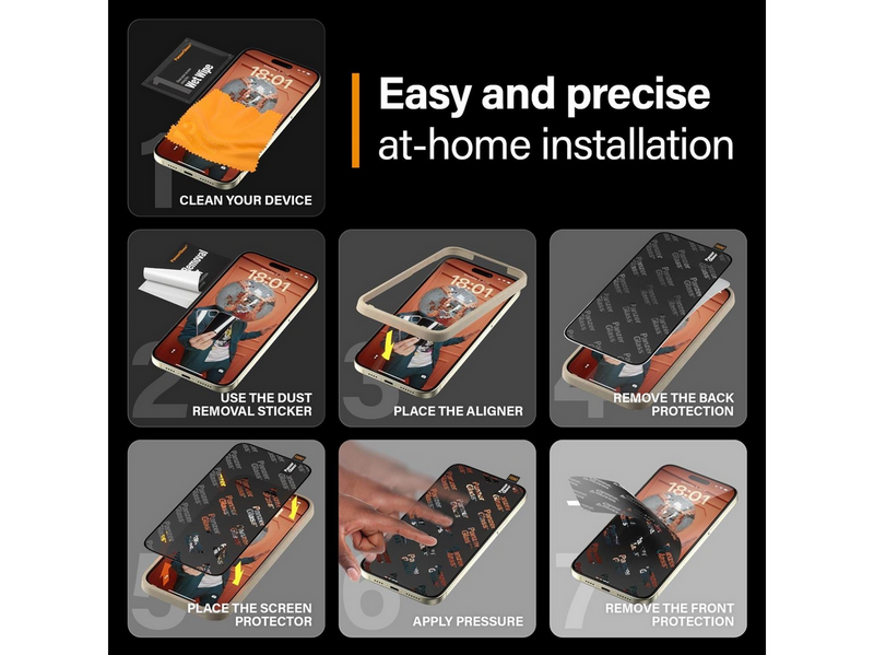 PanzerGlass Screen Protector iPhone 15 Plus | Ultra-Wide Fit w. EasyAligner