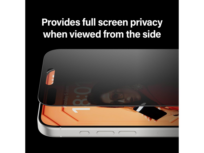 PanzerGlass Privacy Screen Protector iPhone 15 Pro | Ultra-Wide Fit w. EasyAligner