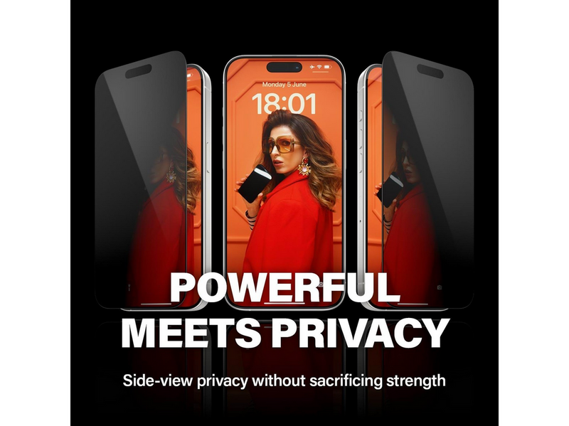 PanzerGlass Privacy Screen Protector iPhone 15 Pro | Ultra-Wide Fit w. EasyAligner