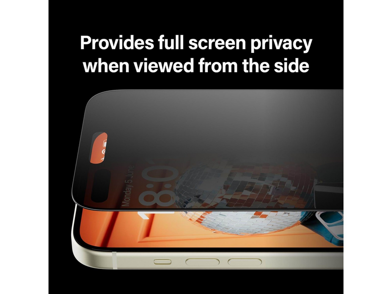 PanzerGlass Privacy Screen Protector iPhone 15 Plus | Ultra-Wide Fit w. EasyAligner