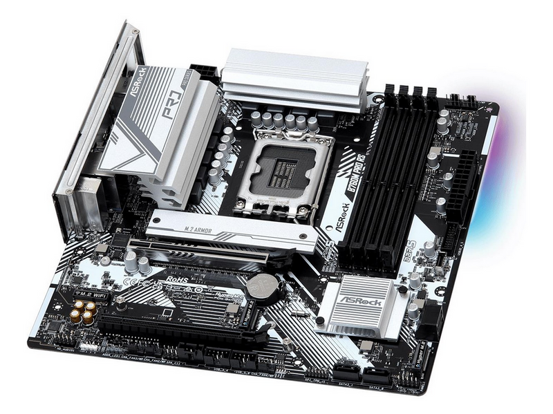 ASRock B760M PRO RS Mainboard - Intel B760 - Intel LGA1700 - DDR5 RAM - Micro-ATX